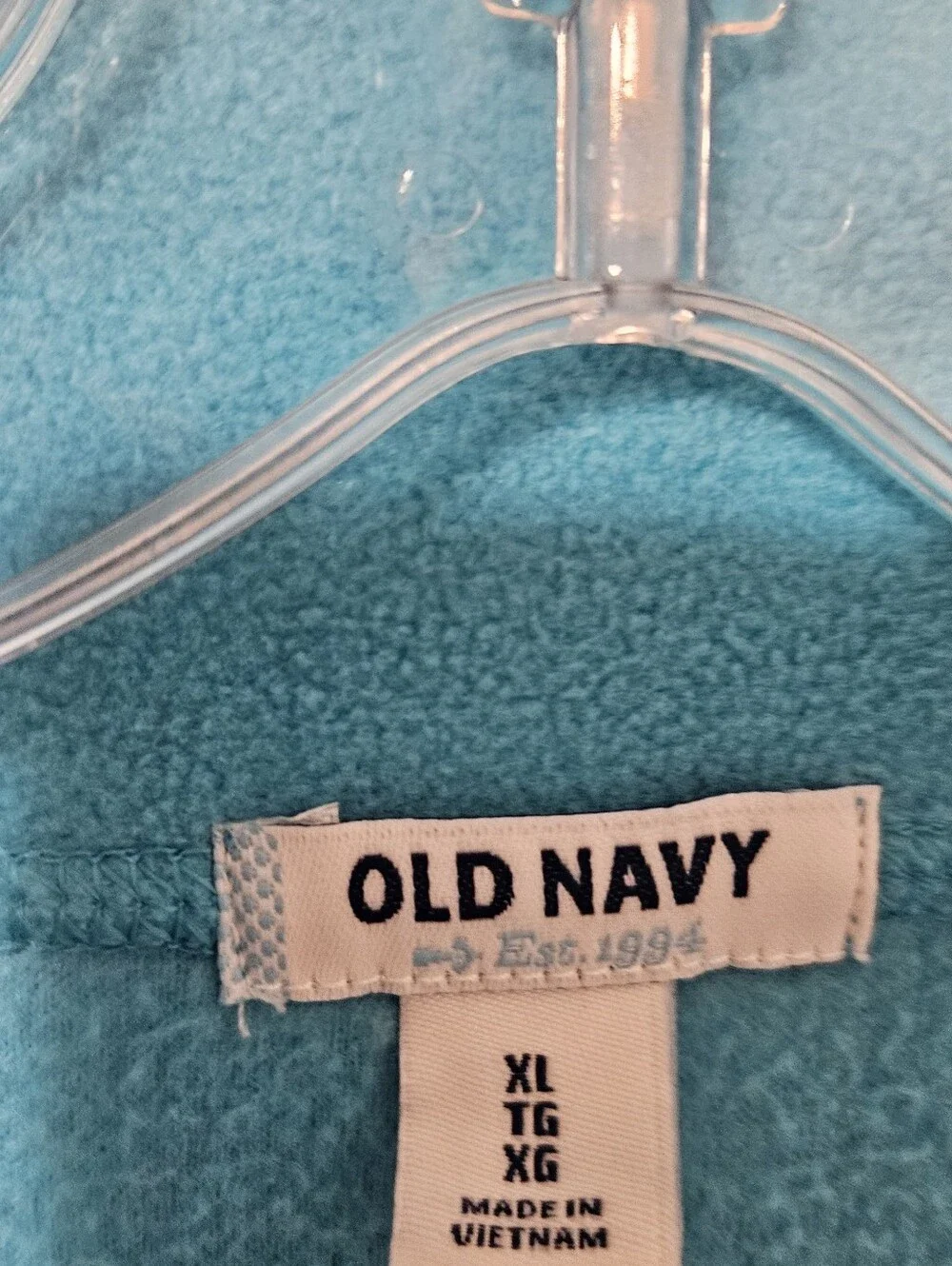 Old Navy Bright Turquoise Full-Zip Fleece Jacket